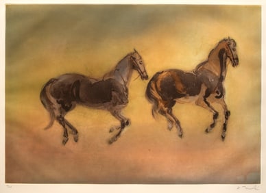 Kaiko Moti (1921-1989) Two Horses, 1989