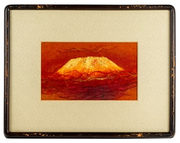 Issei Yamauchi (b.1929) Mount Fuji, Mixed Media, Obara Paper Craft