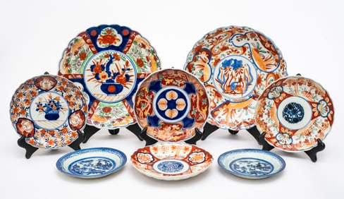 A Collection of Imari and Canton Plates and Chargers
