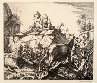 Carl M. Schultheiss (1885-1961) Peaceful Afternoon, 1950