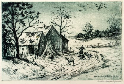 Gustave A. Hoffman (1869-1945) The First Snow, 1936