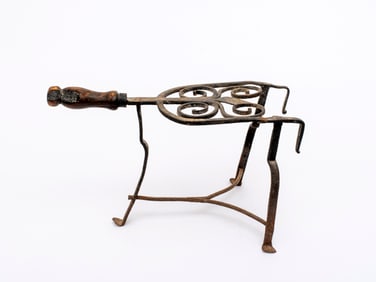 An Antique Forged Iron Kettle Stand