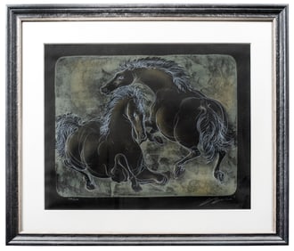 Hans Erni (1909-2015) Two Horses