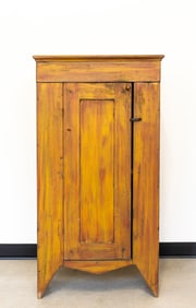 An Antique Country Painted Cabinet