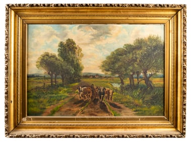 [American School] Massachusetts Painting, 'A Bit of Old England', c.1900