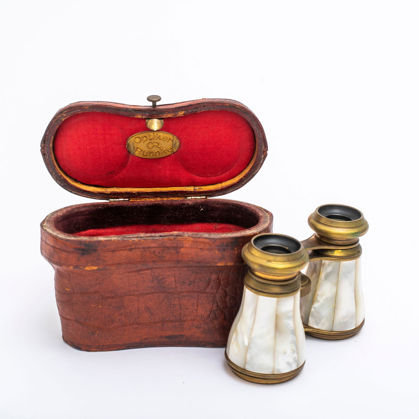 Optiker Ruhnke Mother of Pearl Binoculars in Case (1 of 9)