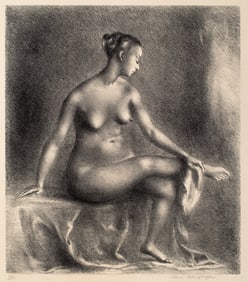 Clara E. Klinghoffer (1900-1970) Seated Nude Woman, c.1940