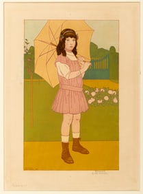 Bernard Boutet De Monvel (1881-1949) Fillette a L'Ombrelle, 1910