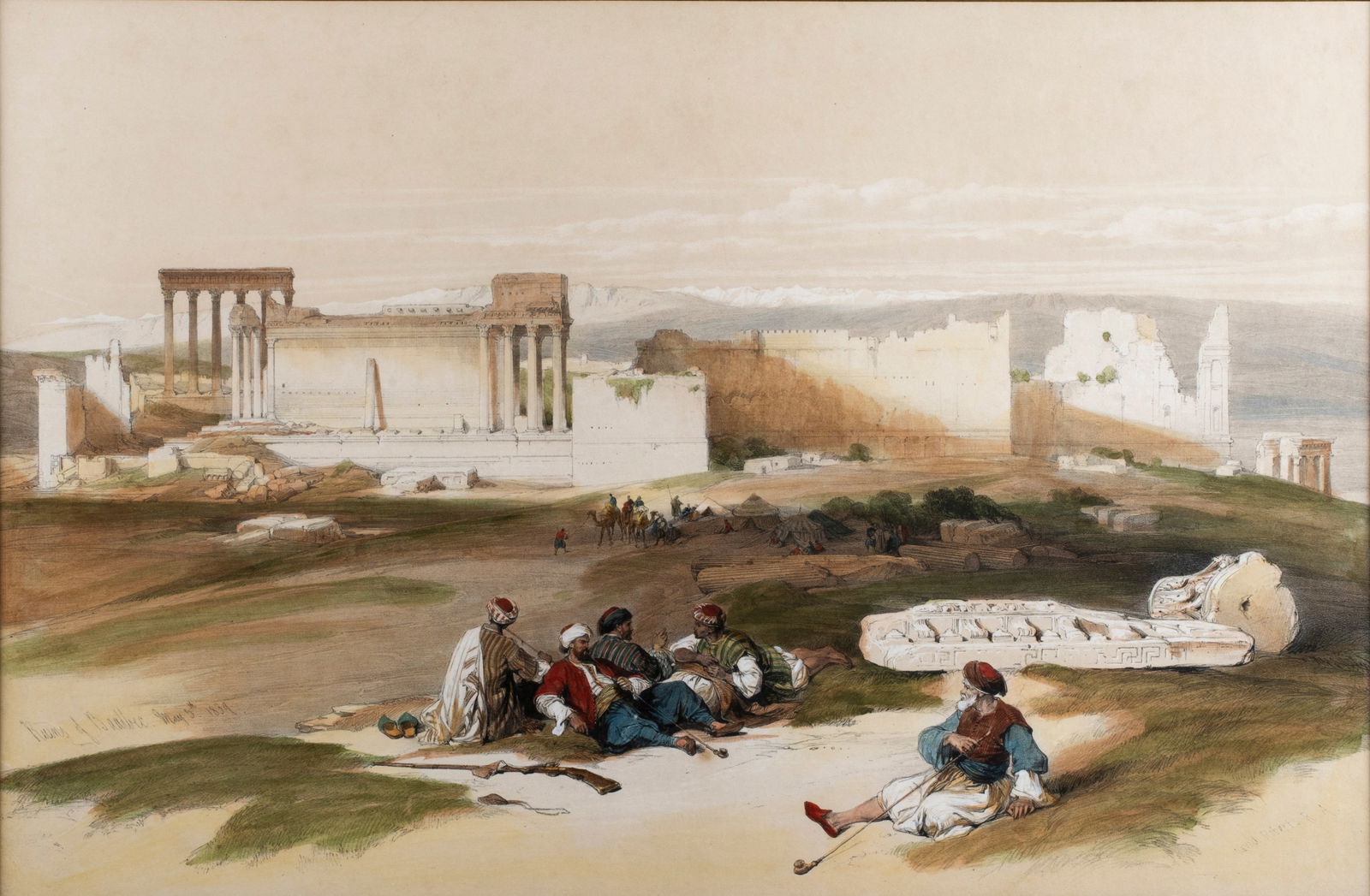 David Roberts (1796-1864) Ruins of Baalek, Heliopolis, Egypt, 1839 (1 of 7)