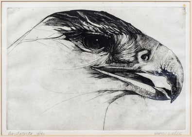Kappy Wells. (b.1949), Aquilatecta, Etching, 1970's