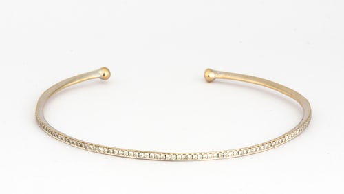 An 18K White Gold Diamond Cuff Bracelet