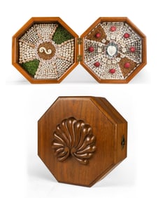 A Mahogany Sailor's Valentine by Donald Dunlap, Antrim, NH, c.1990's