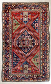 A Semi- Antique Oriental Throw Rug