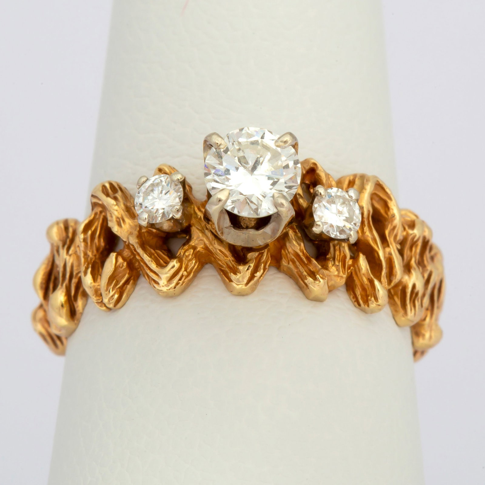 A Vintage 14K Gold and Diamond Solitaire Ring (1 of 12)