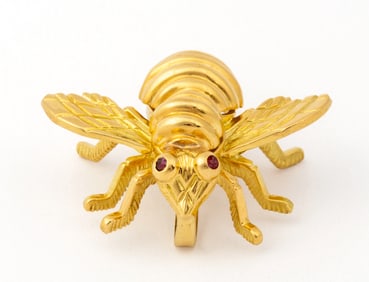 Herbert Rosenthal 18K Gold Bee Pendant