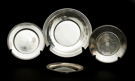 Four Sterling Plates