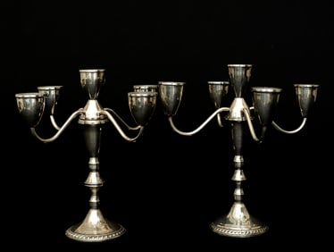A Pair of Duchin Sterling Candelabras