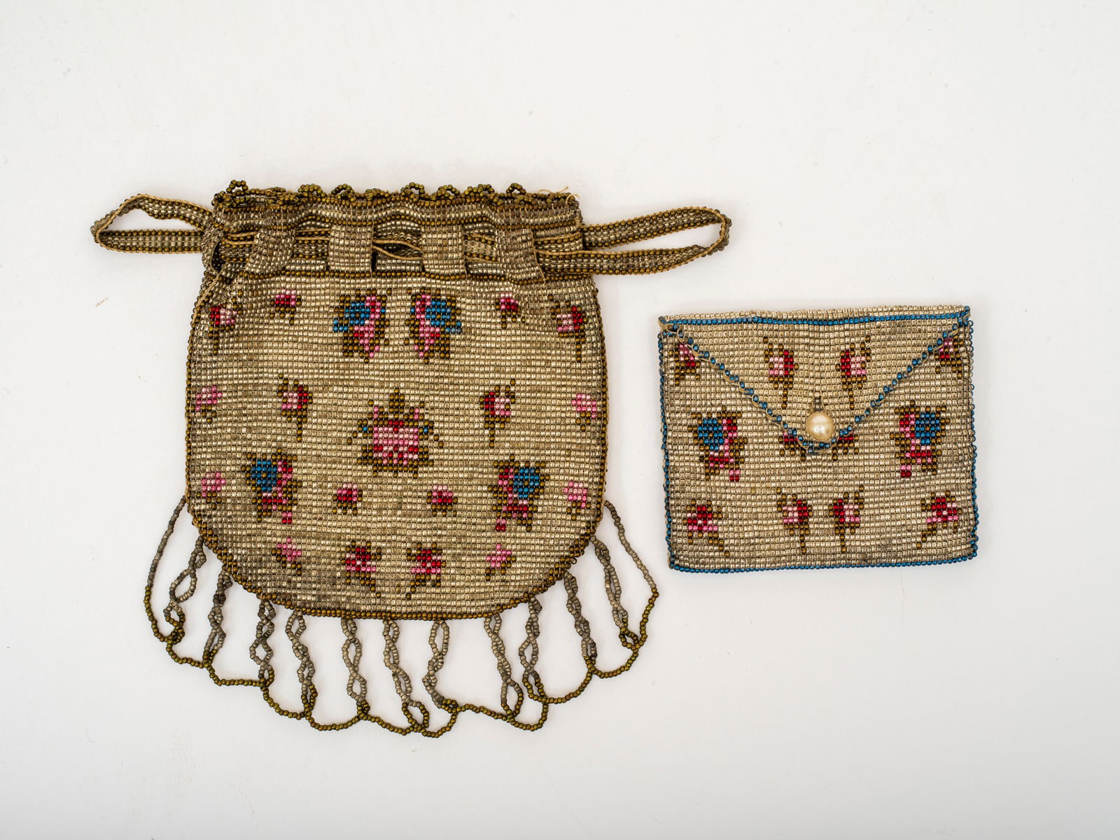 Two Antique Micro Beaded Small Bags (1 of 6)