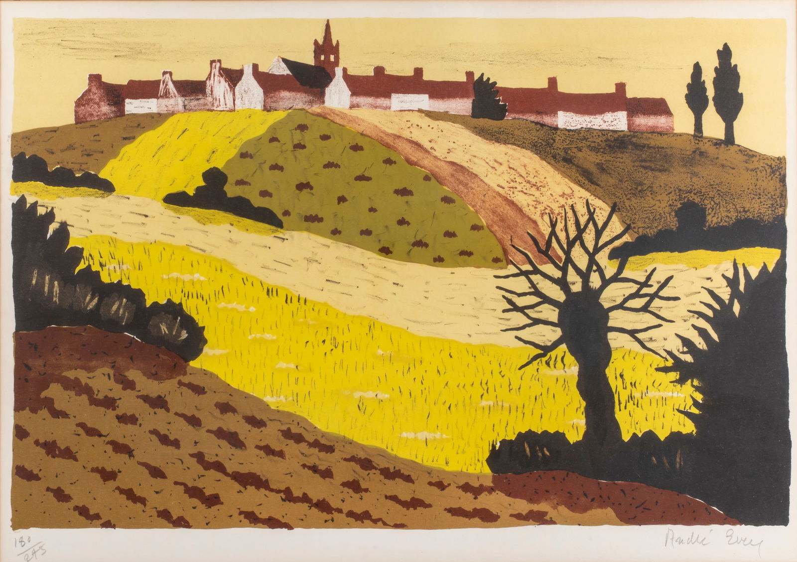 André Even (1918-1997) Fall Landscape, Color Lithograph (1 of 6)