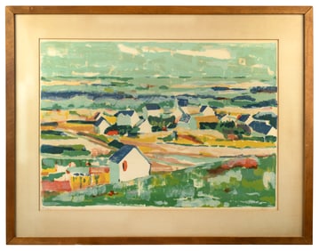 Framed Village Print