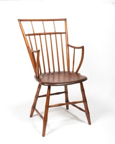An Antique American Birdcage Windsor Armchair