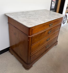 An Antique Marble Top Dresser