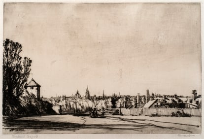 Muirhead Bone (1876-1953) Distant Oxford, 1905