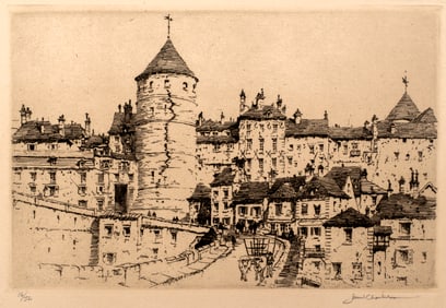 Samuel Chamberlain (1895-1975) Semur-en-Auxois, 1925