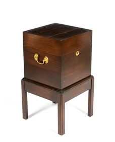 A Regency Style Mahogany Cellarette on Stand