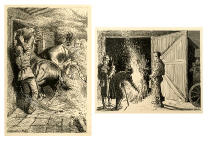 Rolf Winkler (1884-1942) Two Original Pen and Ink Illustrations c.1910