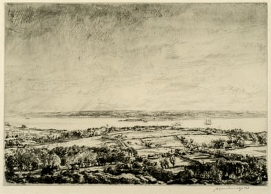 Sir Muirhead Bone (1876-1953) The Solent, 1920