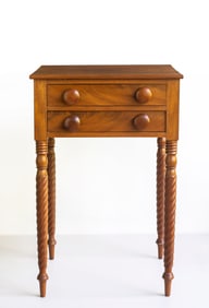 A Sheraton Two Drawer Stand