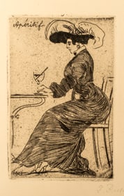 Fritz Ruppert (1878-1937) Three Original Paris Etchings, 1906/1907