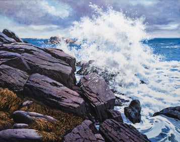 Ted Giavis (1920-2008) Breaking Waves, 1995