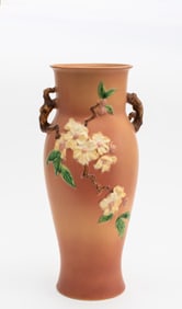 A Roseville Apple Blossom Large Vase