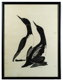 Marion Robinson Barclay, Cormorants, Screen Print, 1963