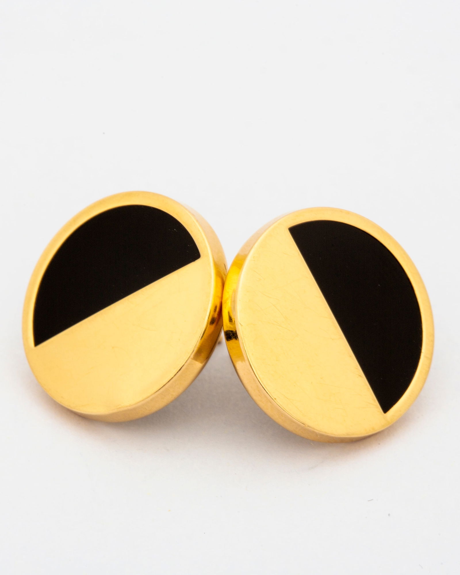 Vintage Peter Brams 14K Gold and Onyx Earrings (1 of 9)