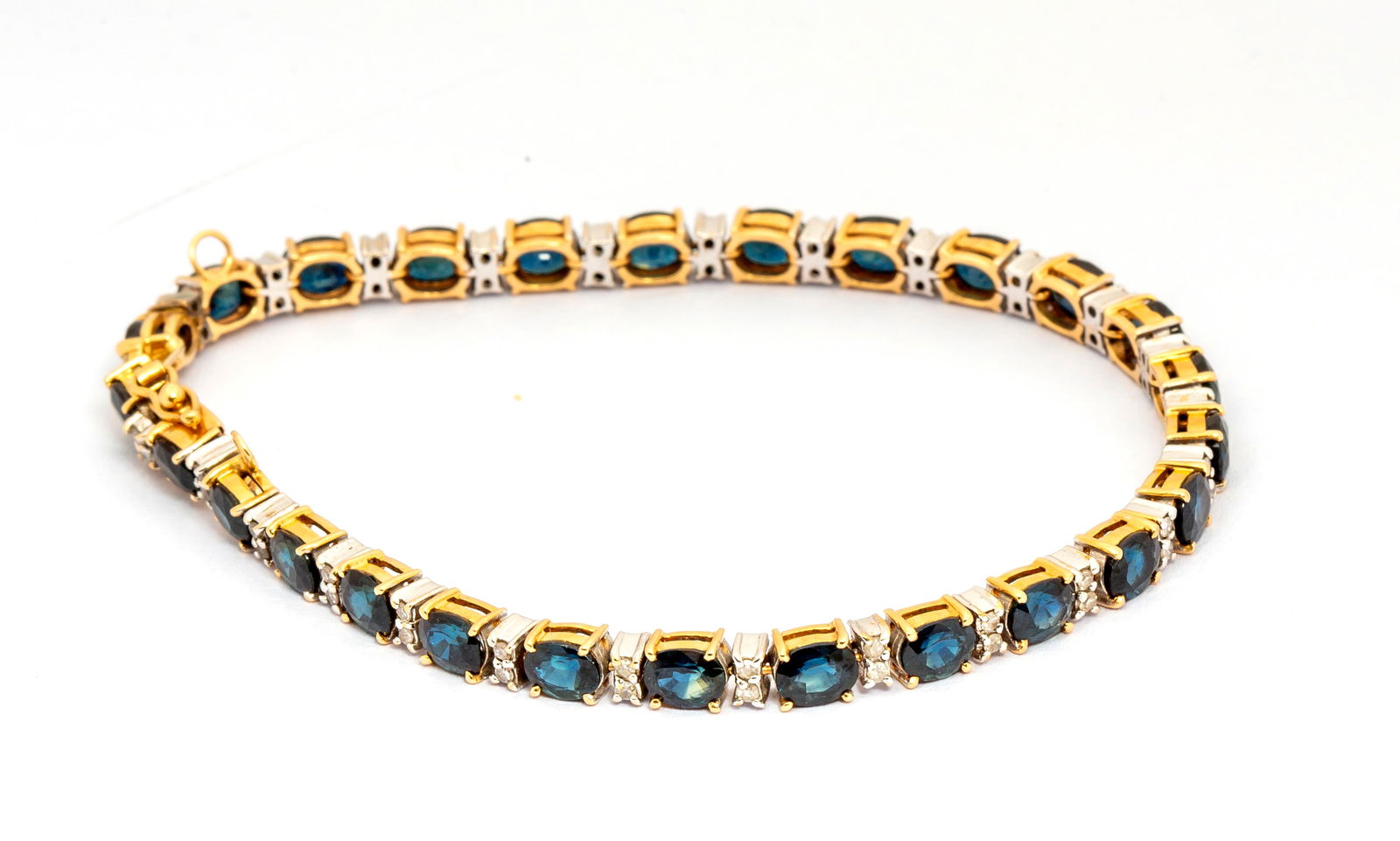 A Vintage 14K Gold Sapphire and Diamond Bracelet (1 of 17)