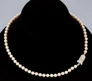 A Strand of Mikimoto Pearls