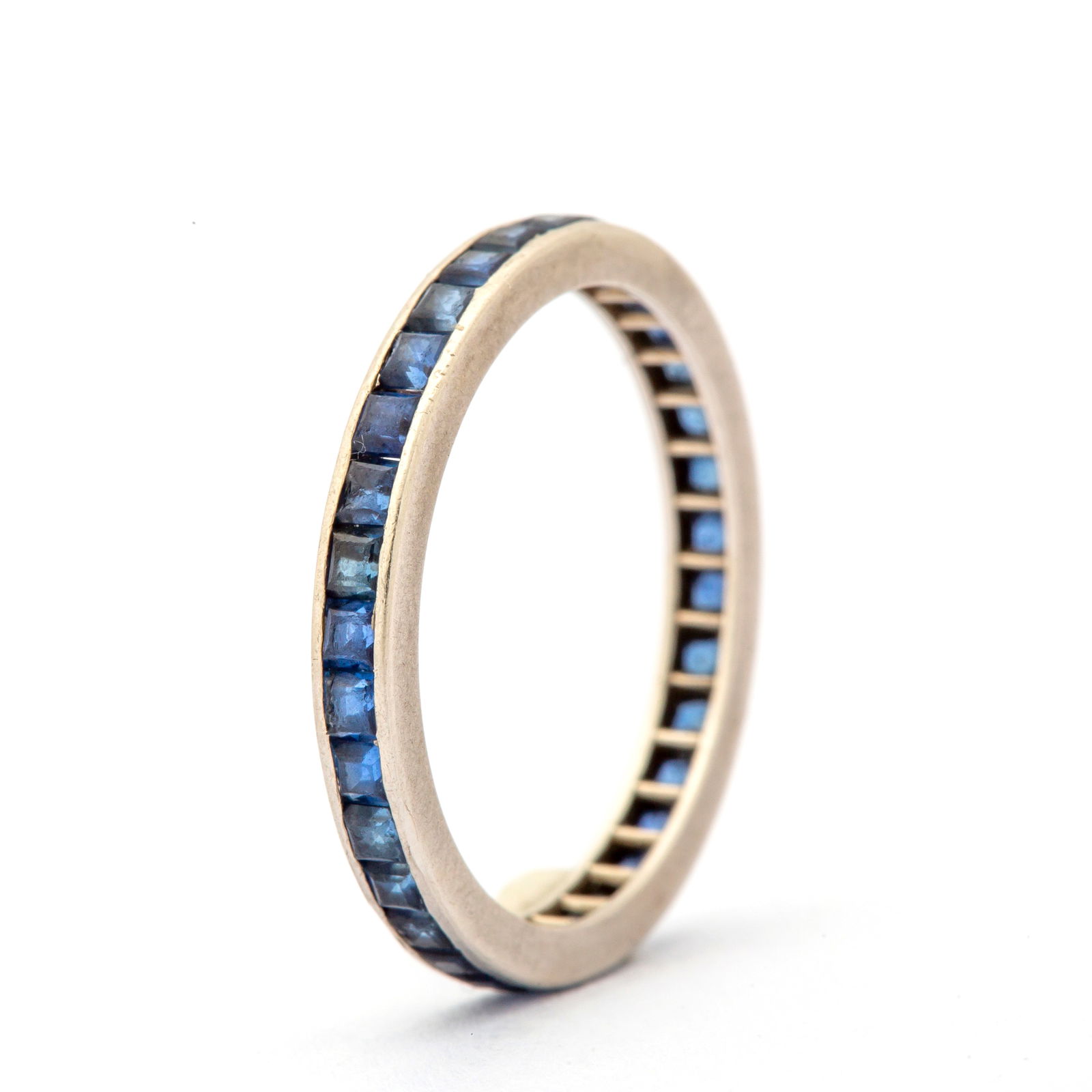 A Vintage Sapphire and Platinum Eternity Band (1 of 8)