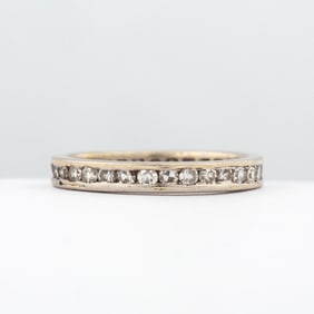 Vintage Platinum Diamond Eternity Band