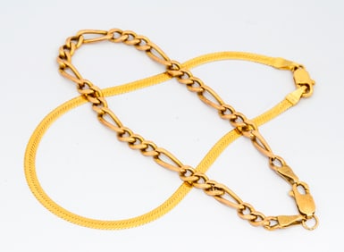 Two Vintage 14K Gold Bracelets