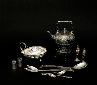 A Group of Silver Plate Tableware