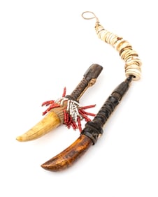 Two Antique Timor, Indonesia Amulets/Powder Containers