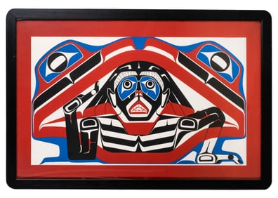 Doug Cranmer (1927-2006) Man Frog Legend, Serigraph, 1978