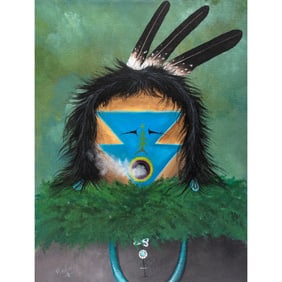 Bennie Ration (b.1955) Navajo Dancer Portrait