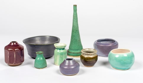Nine Pieces of Contemporary Pottery