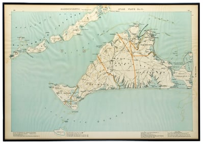 Martha's Vineyard Map -- 1907 George Walker Massachusetts Atlas Plate No. 10