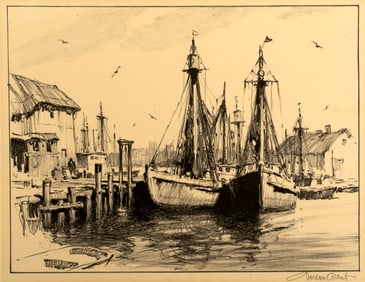 Gordon Grant (1875-1962) Winter Harbor