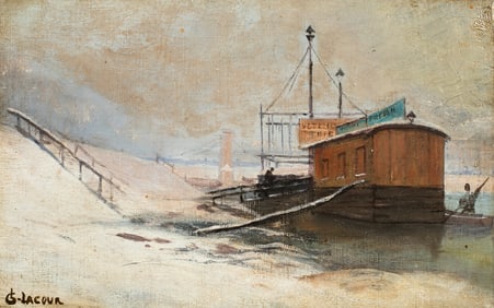 Charles Lacour (1863-1941) Along the Rhone, Lyon